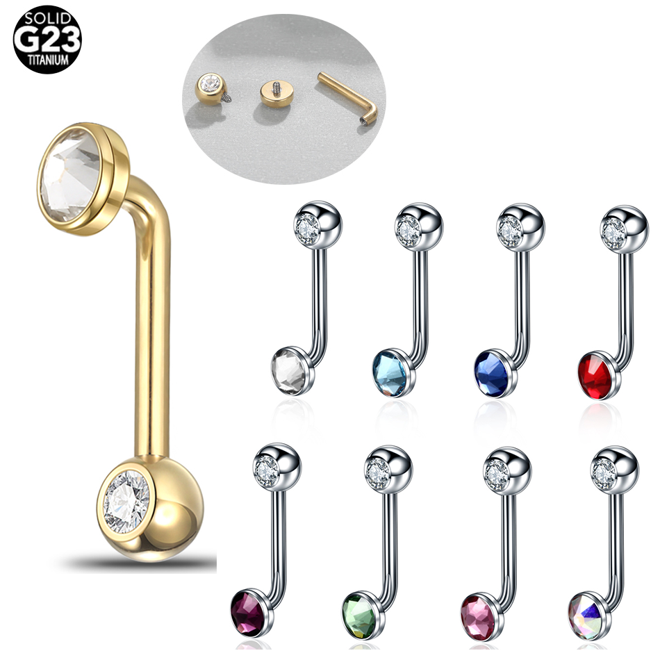 Christina Jewelry & Watches Marguerite Ørestik Forgyldt Sølv - 1PC Implantaat Grade Titanium Christina Piercing
