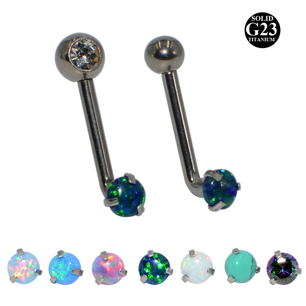Christina Jewelry & Watches Marguerite Ørestik Forgyldt Sølv - 1Pc Titanium Christina Verticale Kap Piercings