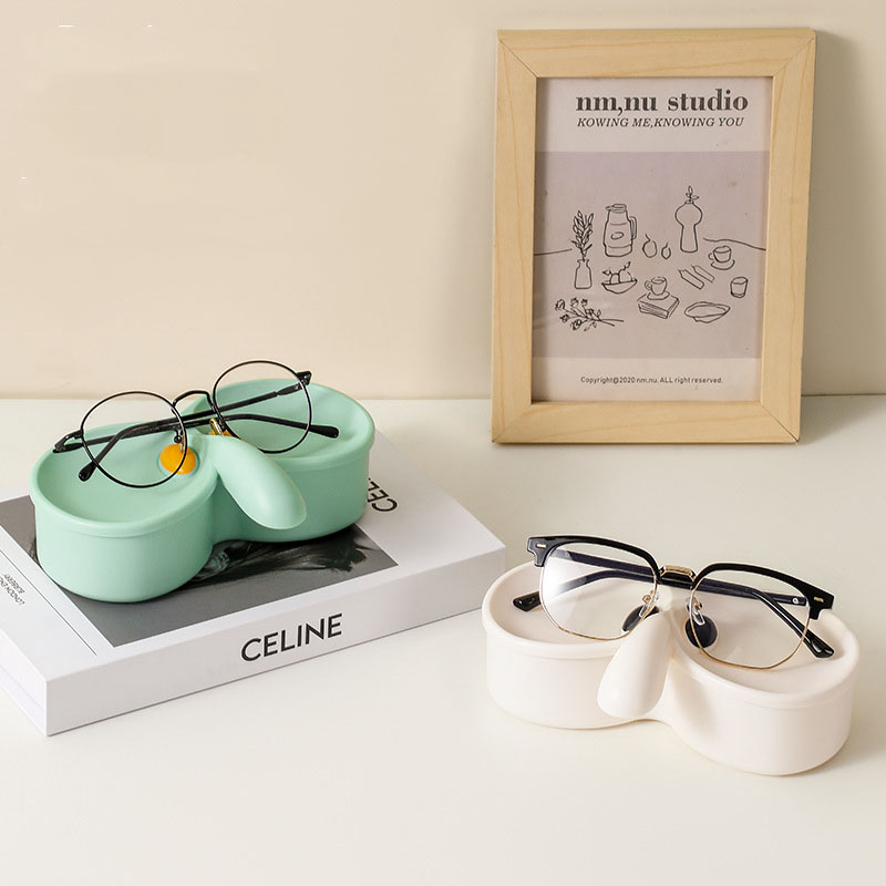 Jewelry Eyewear Watches & Accessories - Leuke brillenopbergdoos, cartoon neusvormige brillenstandaard, desktop