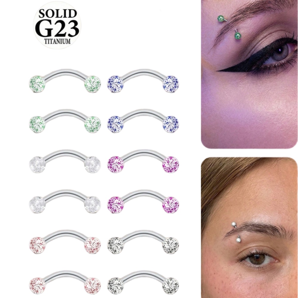 Christina Jewelry & Watches Marguerite Ørestik Forgyldt Sølv - 2 STUKS 16G 8/10mm Titanium Legering