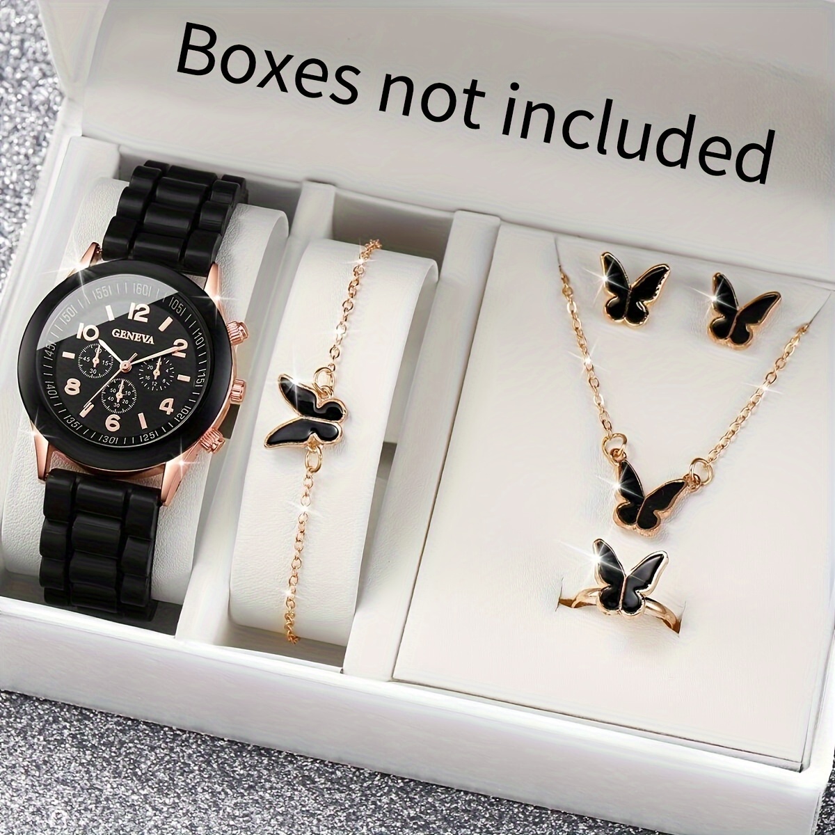 Jewelry Watch Making - 6 stks/set dameshorloge casual siliconen band
