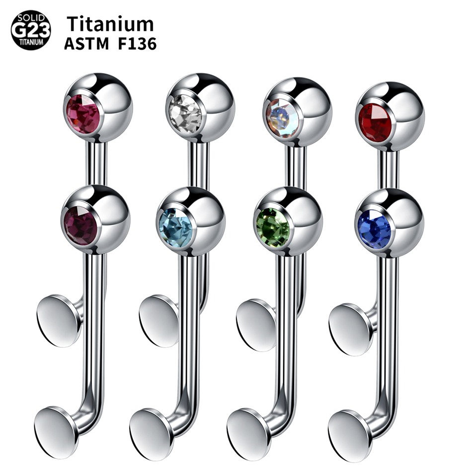 Christina Jewelry & Watches Marguerite Ørestik Forgyldt Sølv - 1 Stuk Navel Ringen Piercings Titanium