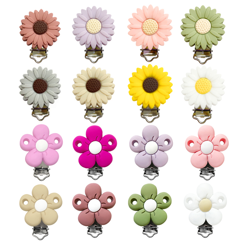 Pacific Jewelry & Watches Los Angeles - 3/5/10Pc Baby Siliconen Fopspeen Clips Bloemen