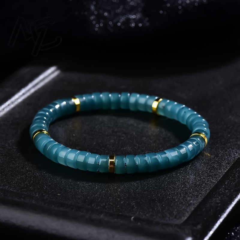 The Jewelry & Watches - Natuurlijke Jadeïet Blauw Water Abacus Kralen