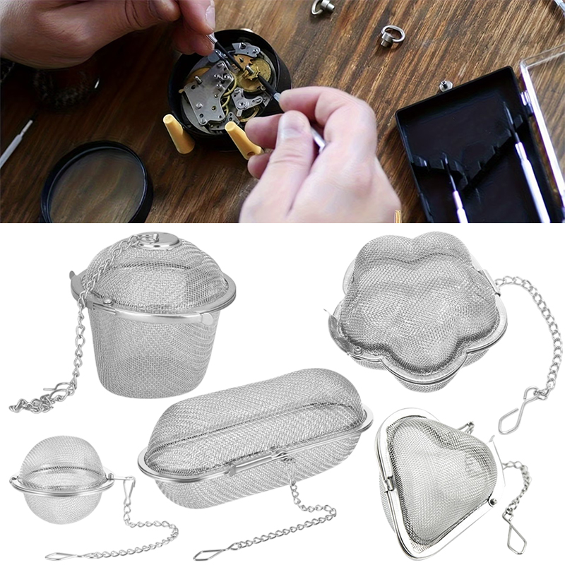 Jewelry Eyewear Watches & Accessories - Roestvrijstalen horlogereiniger Mesh Basket Soundwave Technology