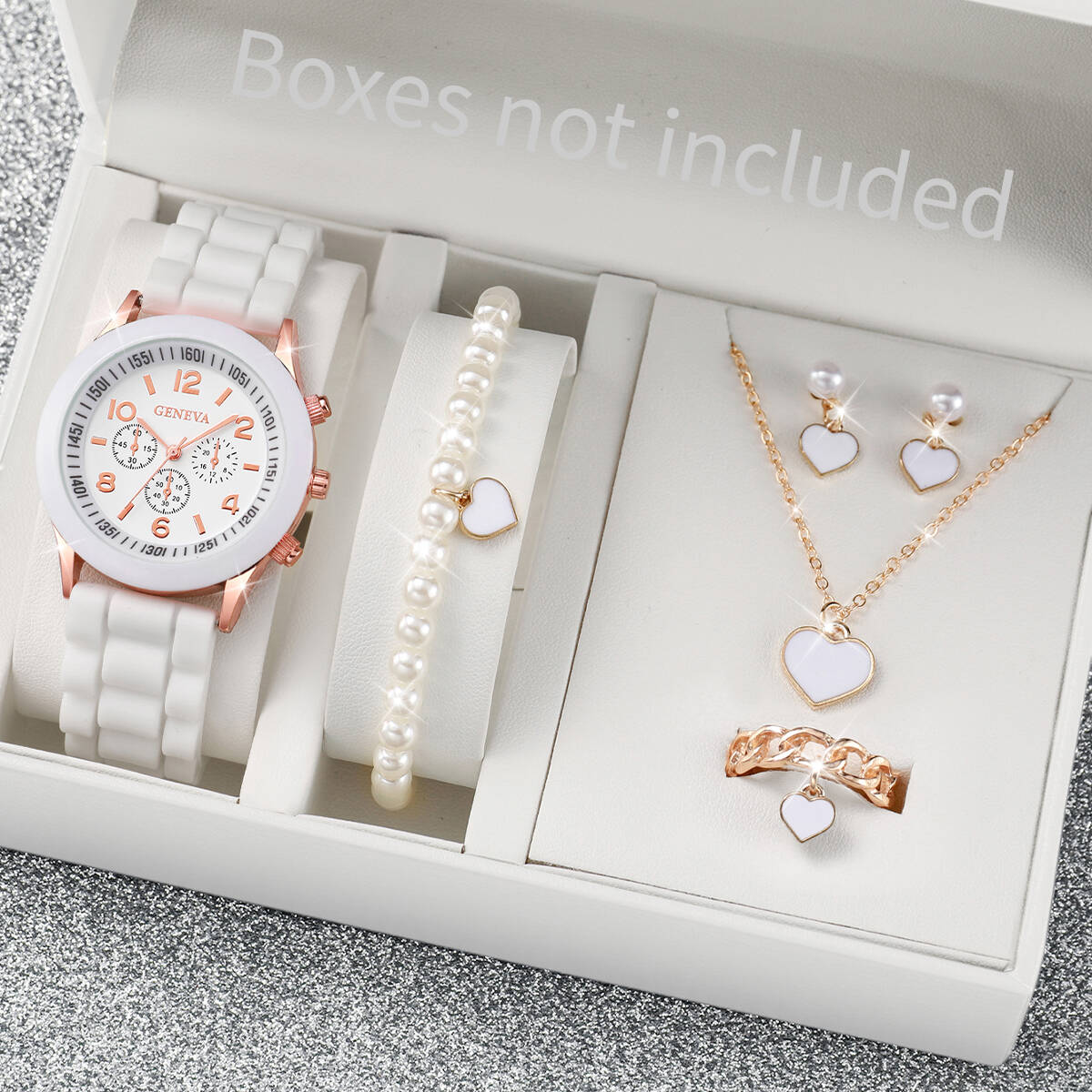 Mystery Jewelry Jar Watches - 5/6PCS Mode Vrouwen Horloges Sieraden Set