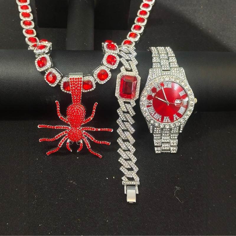 Icebox Jewelry Watches - Hiphop-sieradenset voor heren - Romeins horloge