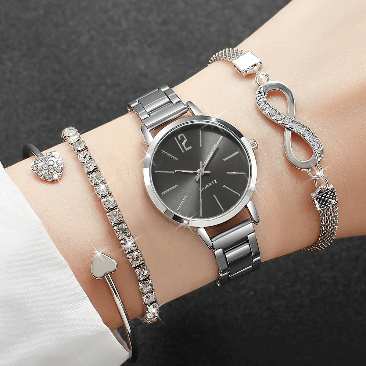 4 stks/set Mode Legering Band  - Jewelry Diamond Watches recensie en prijs