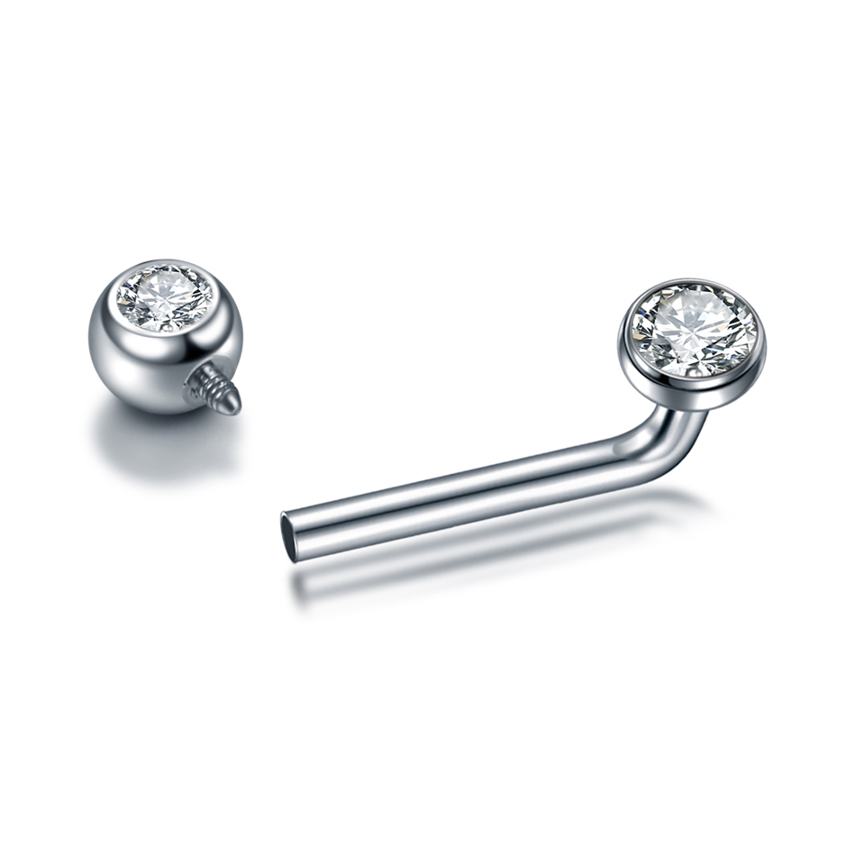 1PC G23 Titanium CZ Gebogen Ba - Christina Jewelry & Watches Marguerite Ørestik Forgyldt Sølv recensie en prijs