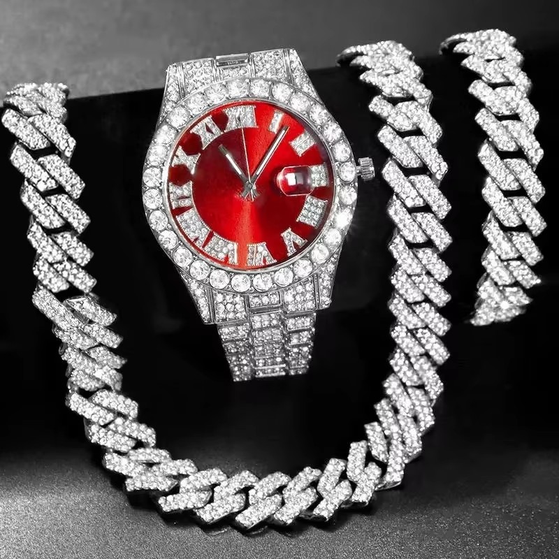 3/4PCS Hip Hop Iced Out herenh - Icebox Jewelry Watches recensie en prijs