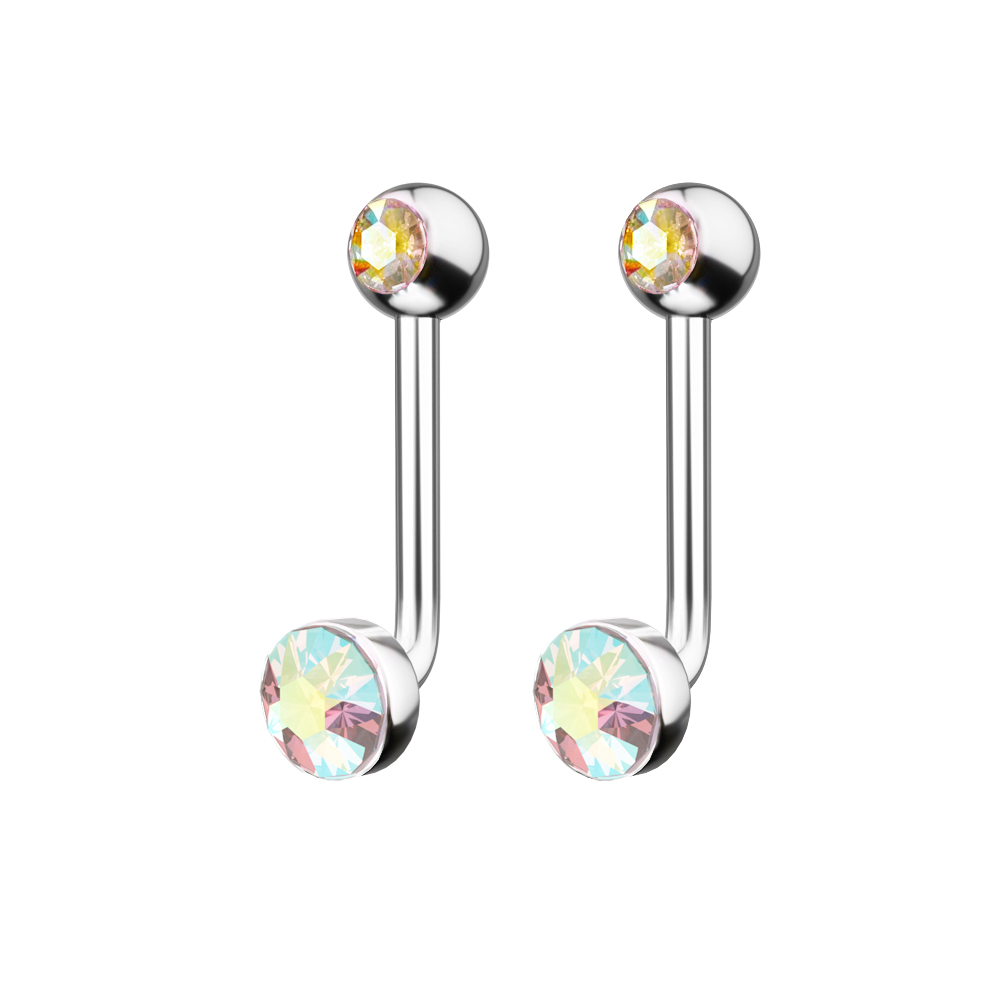 1Pc F136 Titanium 14G Cz Gem P - Christina Jewelry & Watches Marguerite Ørestik Forgyldt Sølv recensie en prijs