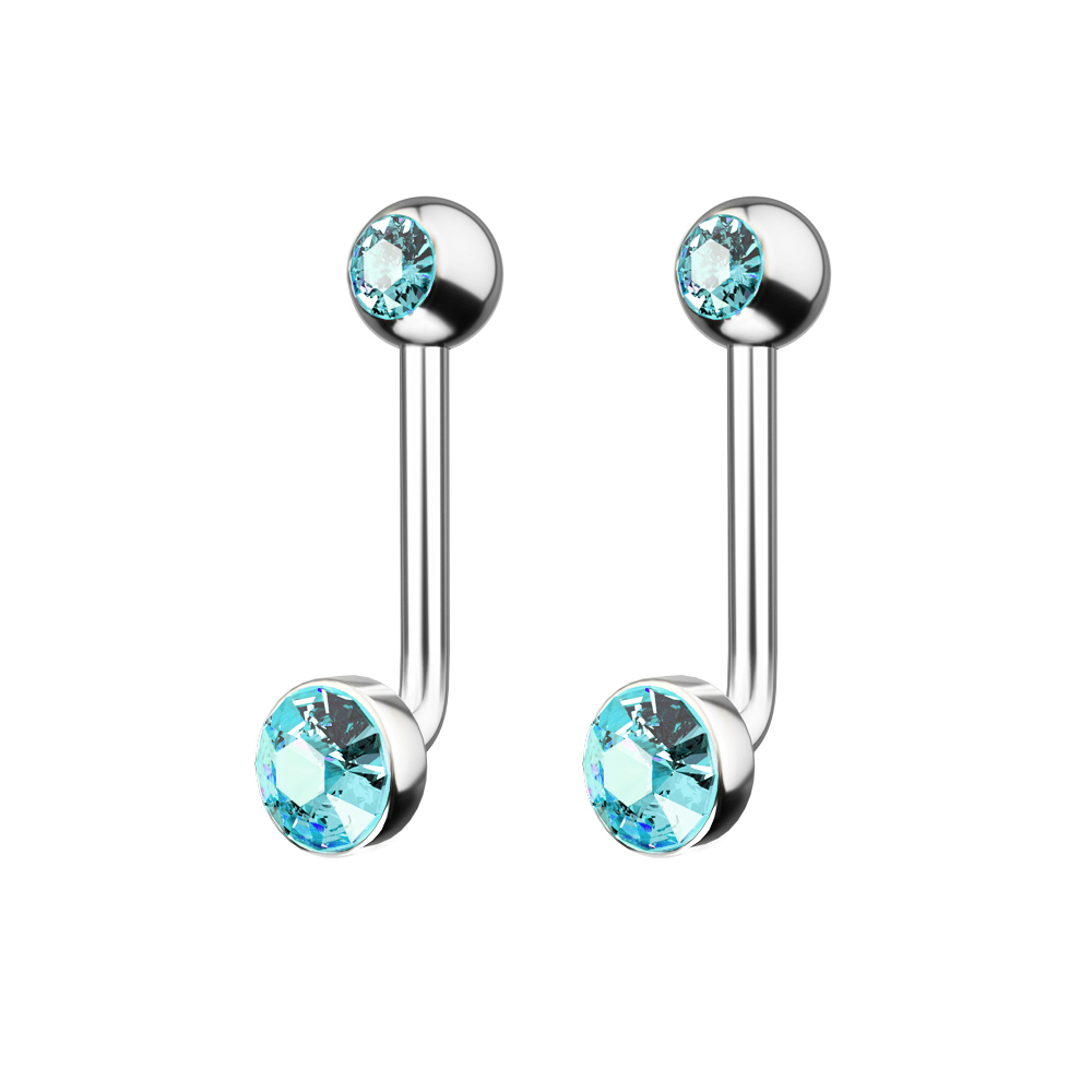1Pc F136 Titanium 14G Cz Gem P - Christina Jewelry & Watches Marguerite Ørestik Forgyldt Sølv recensie en prijs