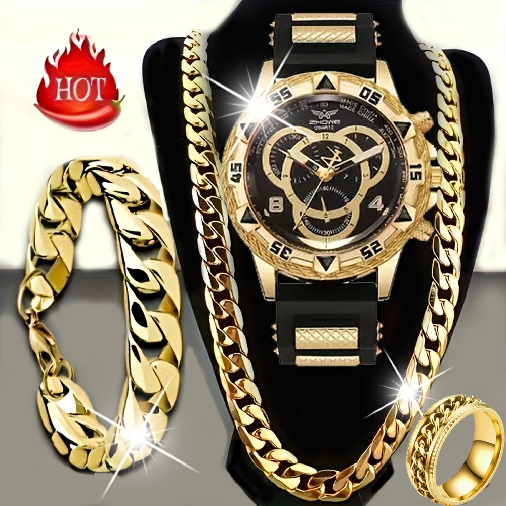 4-delige luxe herenhorloge- en - Mystery Jewelry Jar Watches recensie en prijs