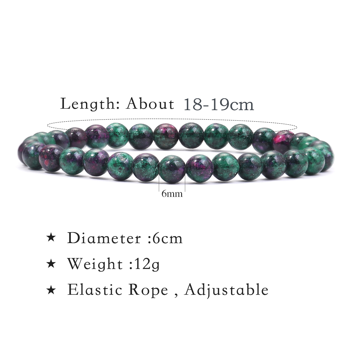 6mm natuurlijke edelsteen armb - Gemstone Bracelet Healing recensie en prijs