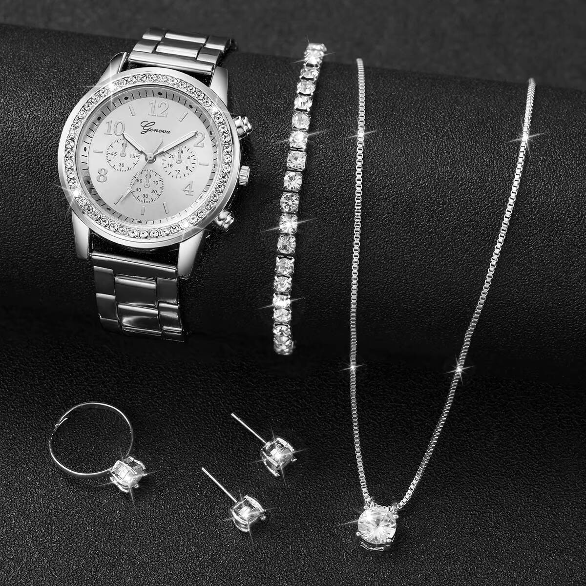 6 stks/set mode strass damesho - Mystery Jewelry Jar Watches recensie en prijs