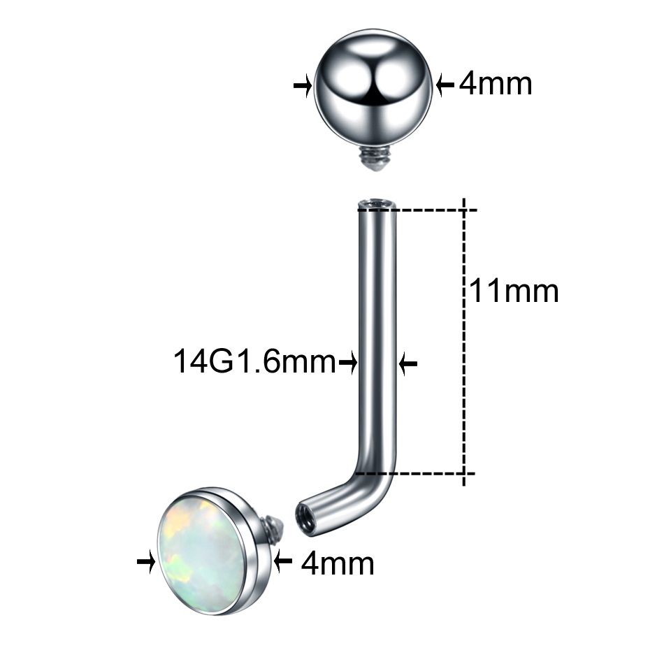 1PC G23 Titanium Opaal Crystal - Christina Jewelry & Watches Marguerite Ørestik Forgyldt Sølv recensie en prijs