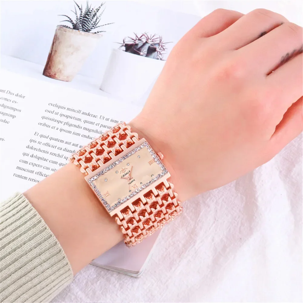 Luxe dameshorloge met vierkant - Jewelry Diamond Watches recensie en prijs