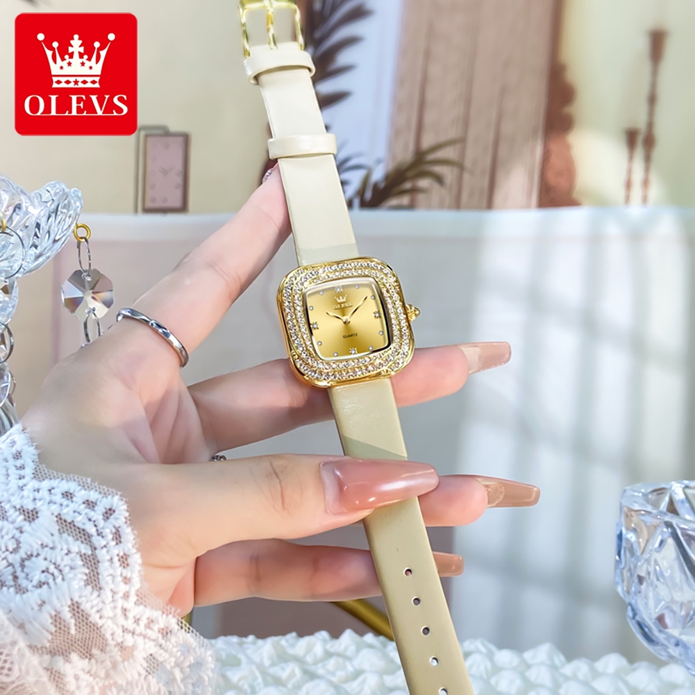 OLEVS Mode Dames Vierkant Quar - Jewelry Diamond Watches recensie en prijs