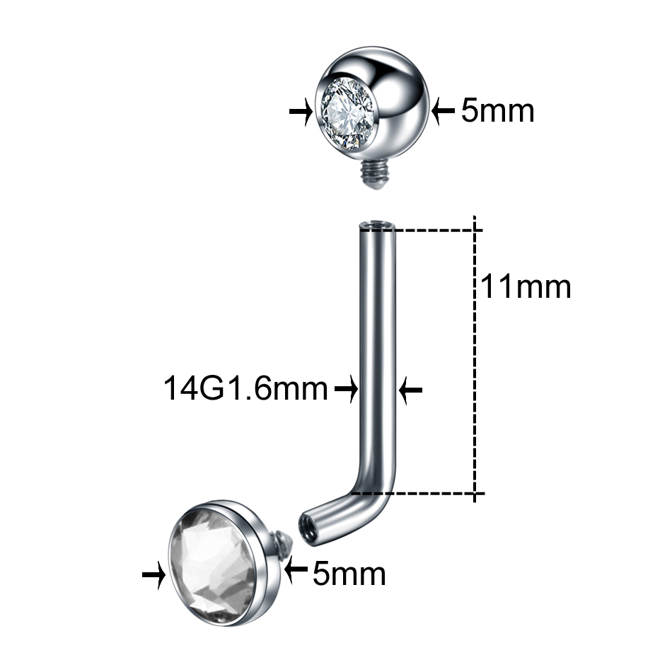 1PC ASTM F136 Titanium Christi - Christina Jewelry & Watches Marguerite Ørestik Forgyldt Sølv recensie en prijs