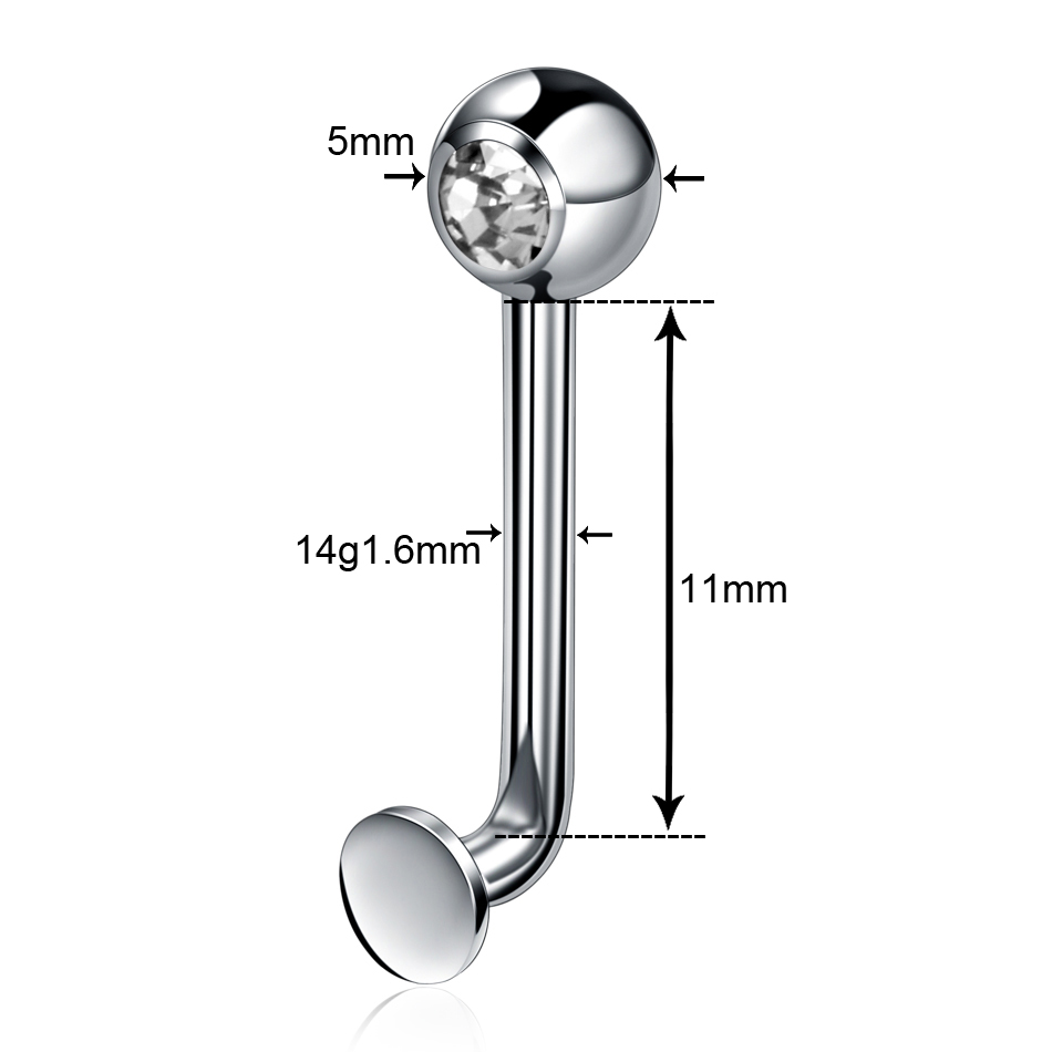 1 Stuk Navel Ringen Piercings  - Christina Jewelry & Watches Marguerite Ørestik Forgyldt Sølv recensie en prijs