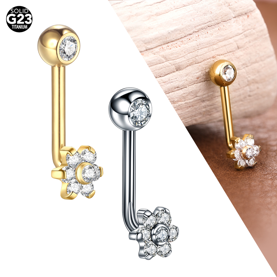 1/5PCS Titanium CZ Kristal Blo - Christina Jewelry & Watches Marguerite Ørestik Forgyldt Sølv recensie en prijs