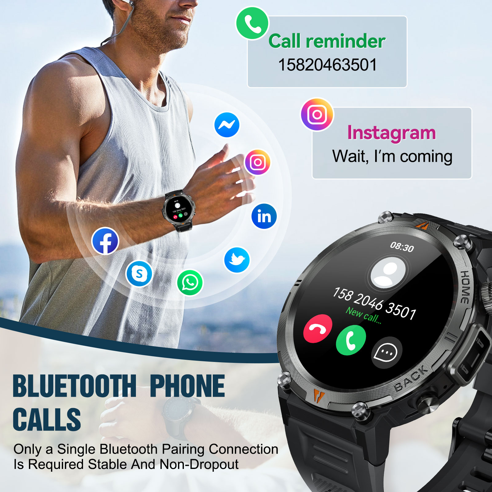 EIGIIS KE3 Bluetooth Oproep Sm - Italian Jewelry Watches recensie en prijs