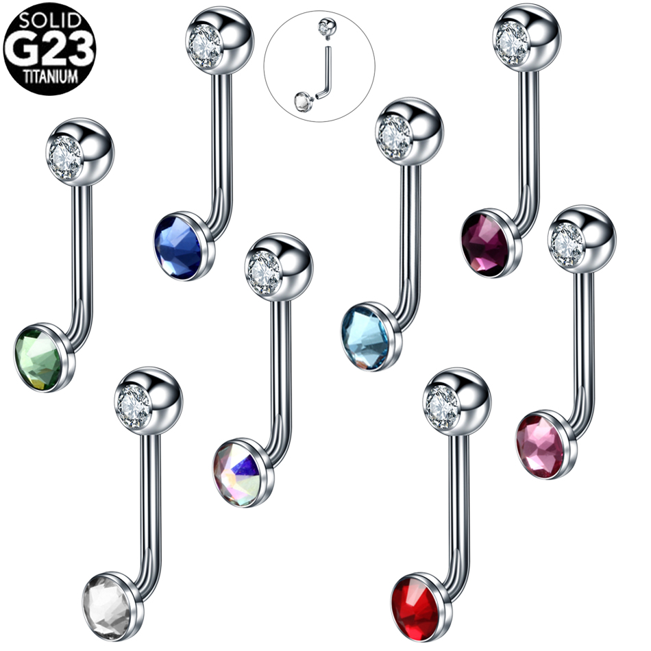 1Pc G23 Titanium Kristal Chris - Christina Jewelry & Watches Marguerite Ørestik Forgyldt Sølv recensie en prijs