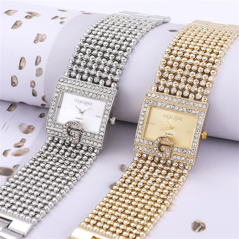 Eenvoudige Vierkante Gouden Ho - Jewelry Diamond Watches recensie en prijs