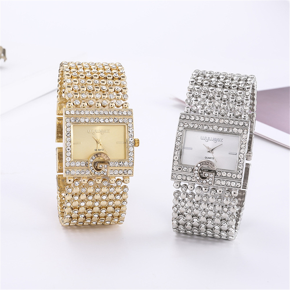 Eenvoudige Vierkante Gouden Ho - Jewelry Diamond Watches recensie en prijs