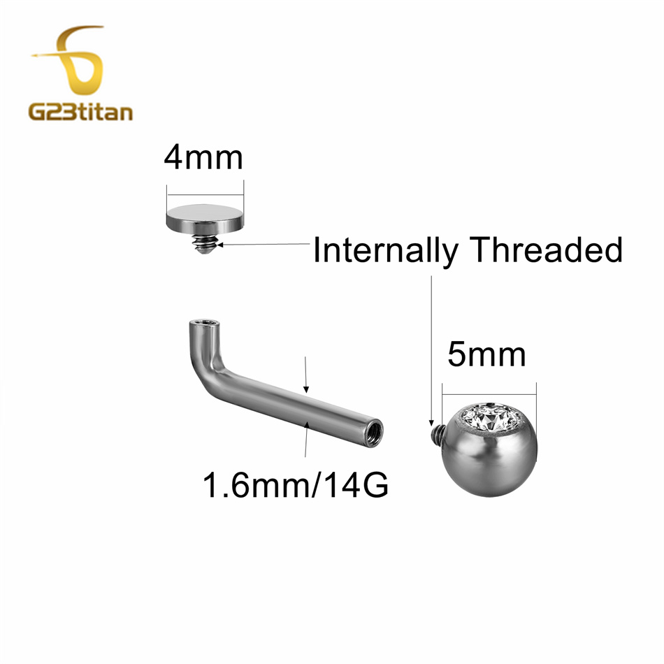 1Pc Titanium Pussy Piercing Ch - Christina Jewelry & Watches Marguerite Ørestik Forgyldt Sølv recensie en prijs