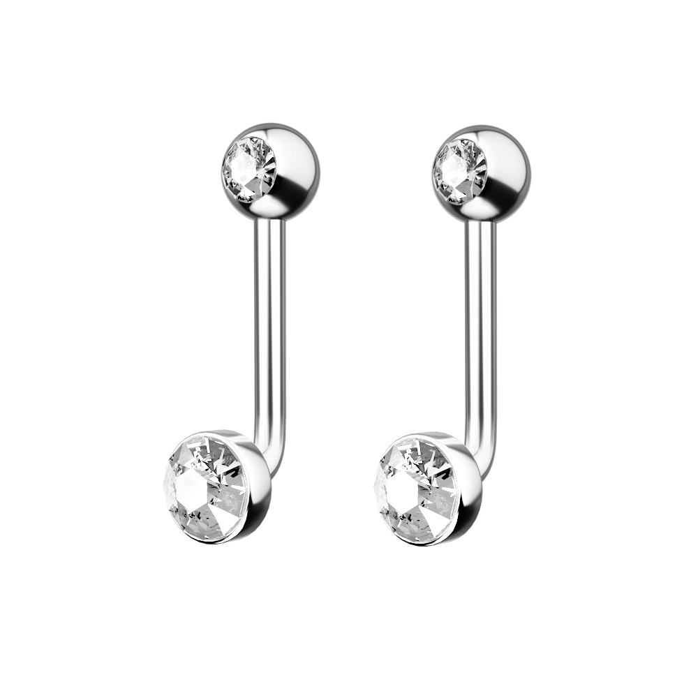 1PC G23 Titanium Crystal Gem C - Christina Jewelry & Watches Marguerite Ørestik Forgyldt Sølv recensie en prijs