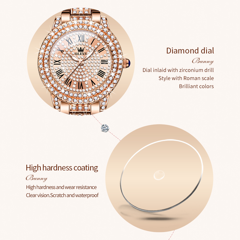 OLEVS 9943 Luxe volledig diama - Jewelry Diamond Watches recensie en prijs